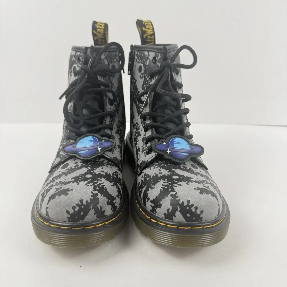 Dr. Doc Martens Boots Kids US 3 Lace Up Boot Space Hydro Embroidered 1460J NEW